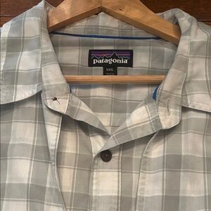 Patagonia Light Gray Checkered Shirt